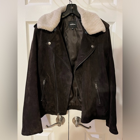 Express Other - Brown Genuine Suede Medium Express Jacket